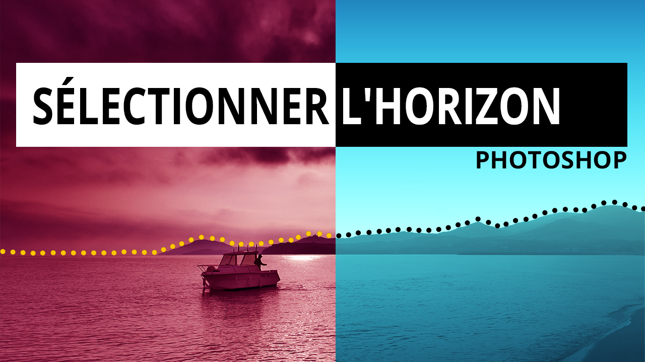Apprenez dans Photoshop avec la commande "plage de couleurs" sélectionner un horizon avec des nuages afin de modifier le paysage.