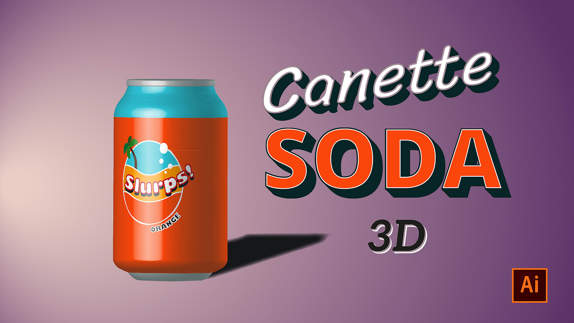 Comment faire une canette de soda en 3D avec Illustrator